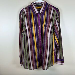 Ralph Lauren Multicolor Striped Button Down Shirt